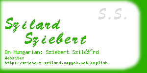 szilard sziebert business card